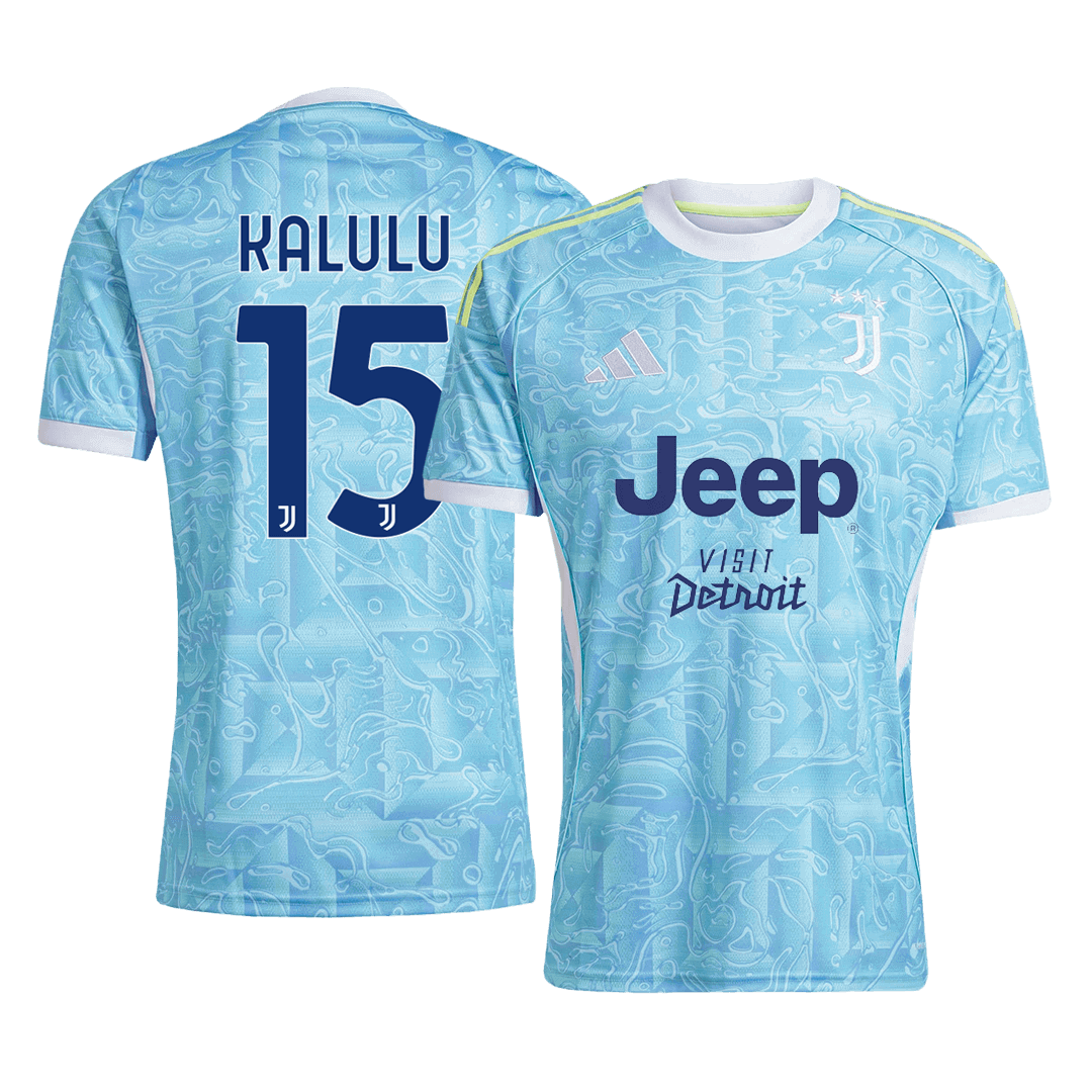 KALULU #15 Juventus Away Soccer Jersey 2025/26 Blue