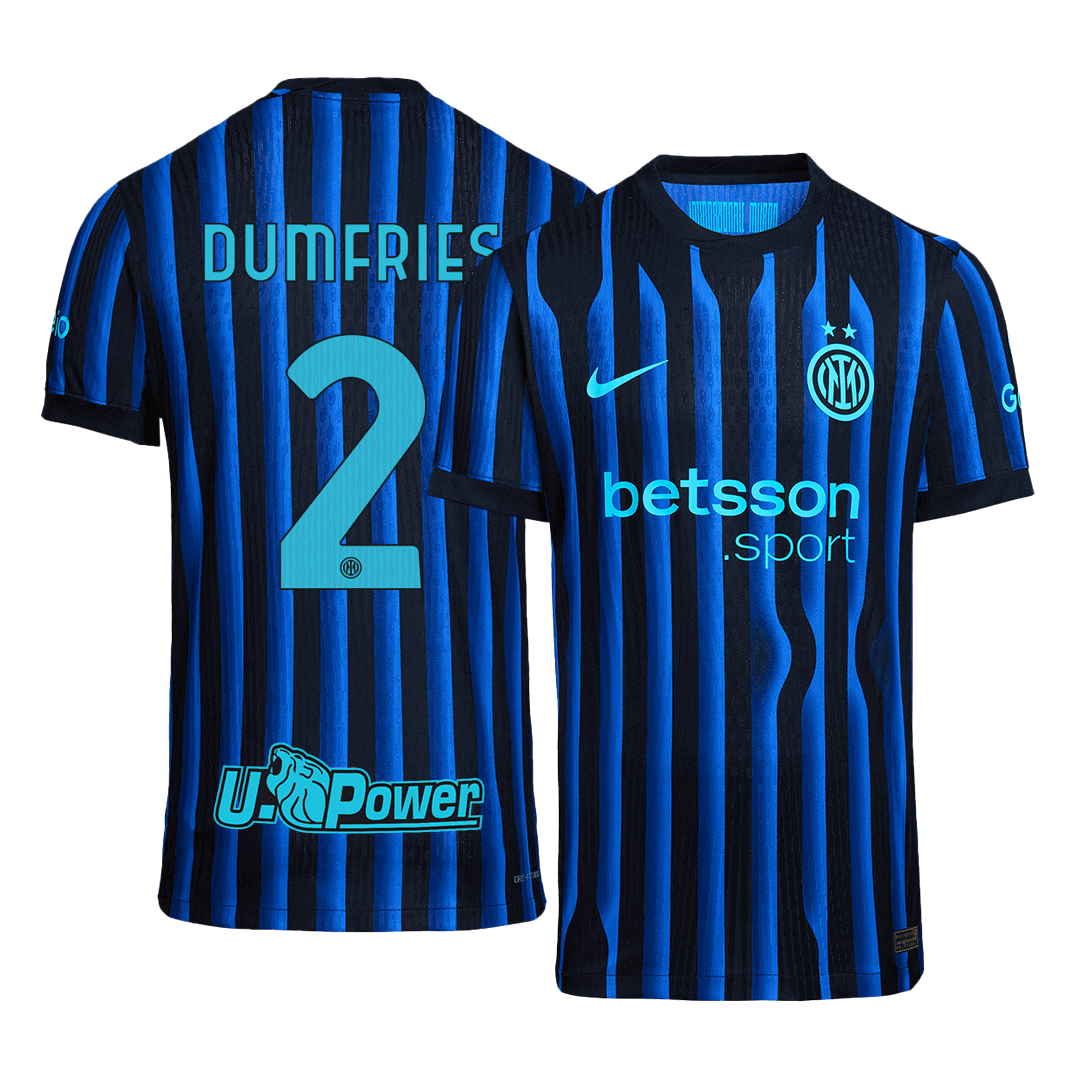 DUMFRIES #2 Authentic Inter Milan Home Soccer Jersey 2025/26 Blue&Black