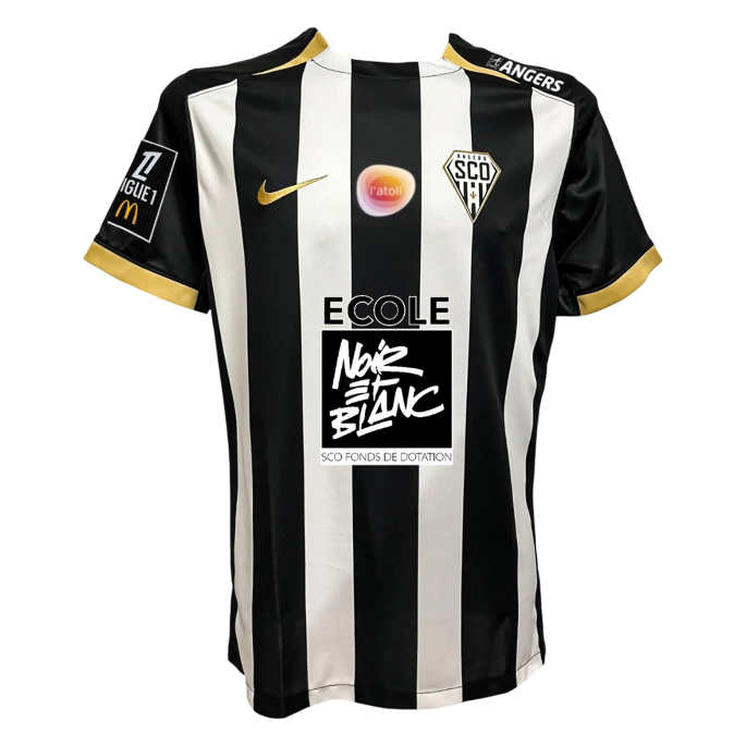 Angers SCO Home Soccer Jersey 25/26 Black&White