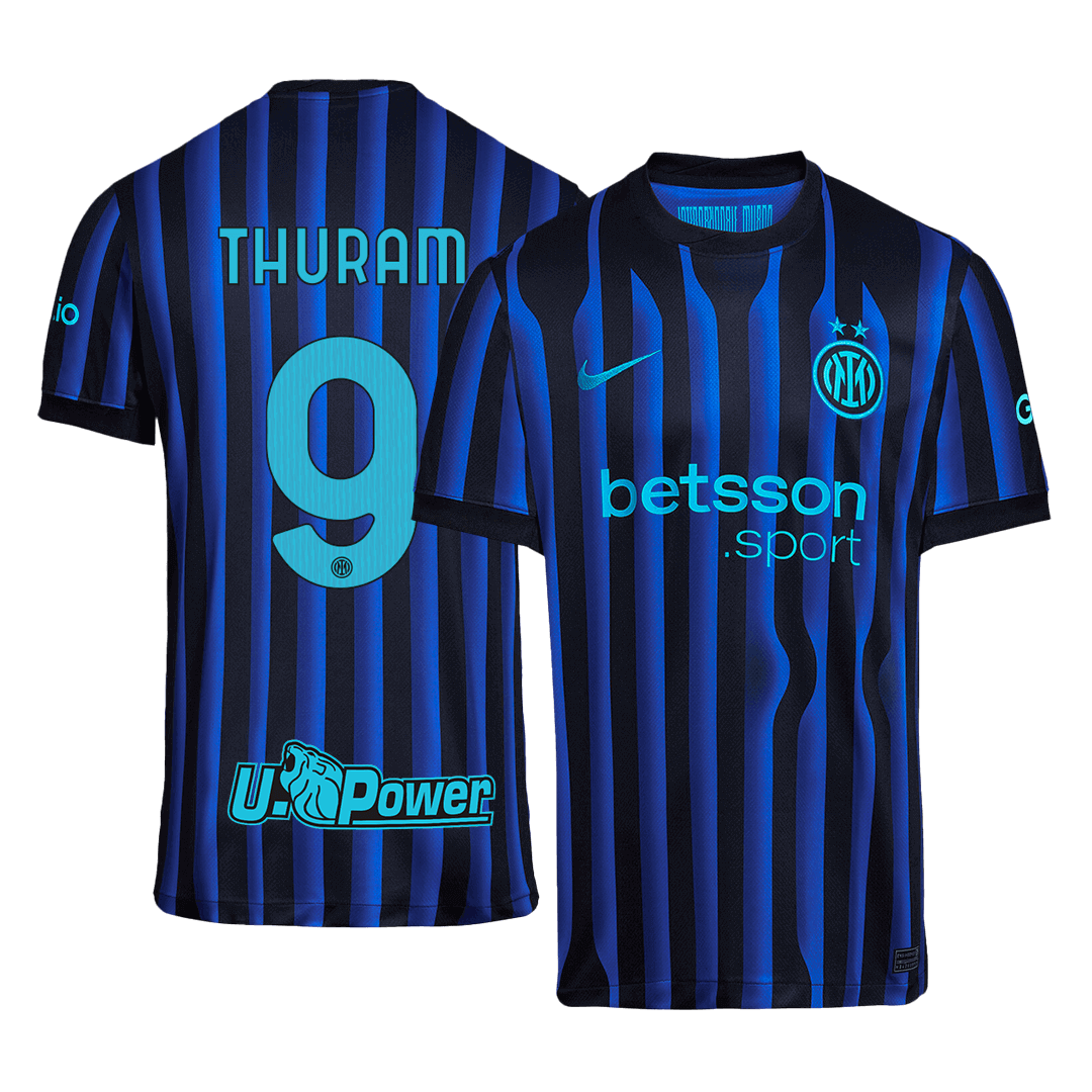 THURAM #9 Inter Milan Home Soccer Jersey 2025/26 Blue&Black