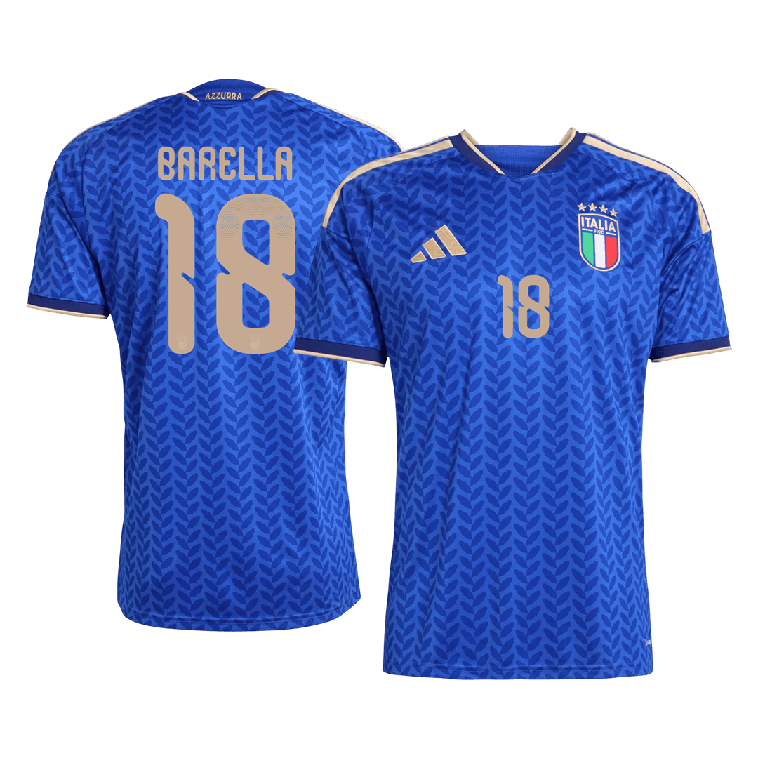 BARELLA #18 Italy Home Soccer Jersey World Cup 2026 Blue