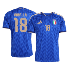 BARELLA #18 Italy Home Soccer Jersey World Cup 2026 Blue