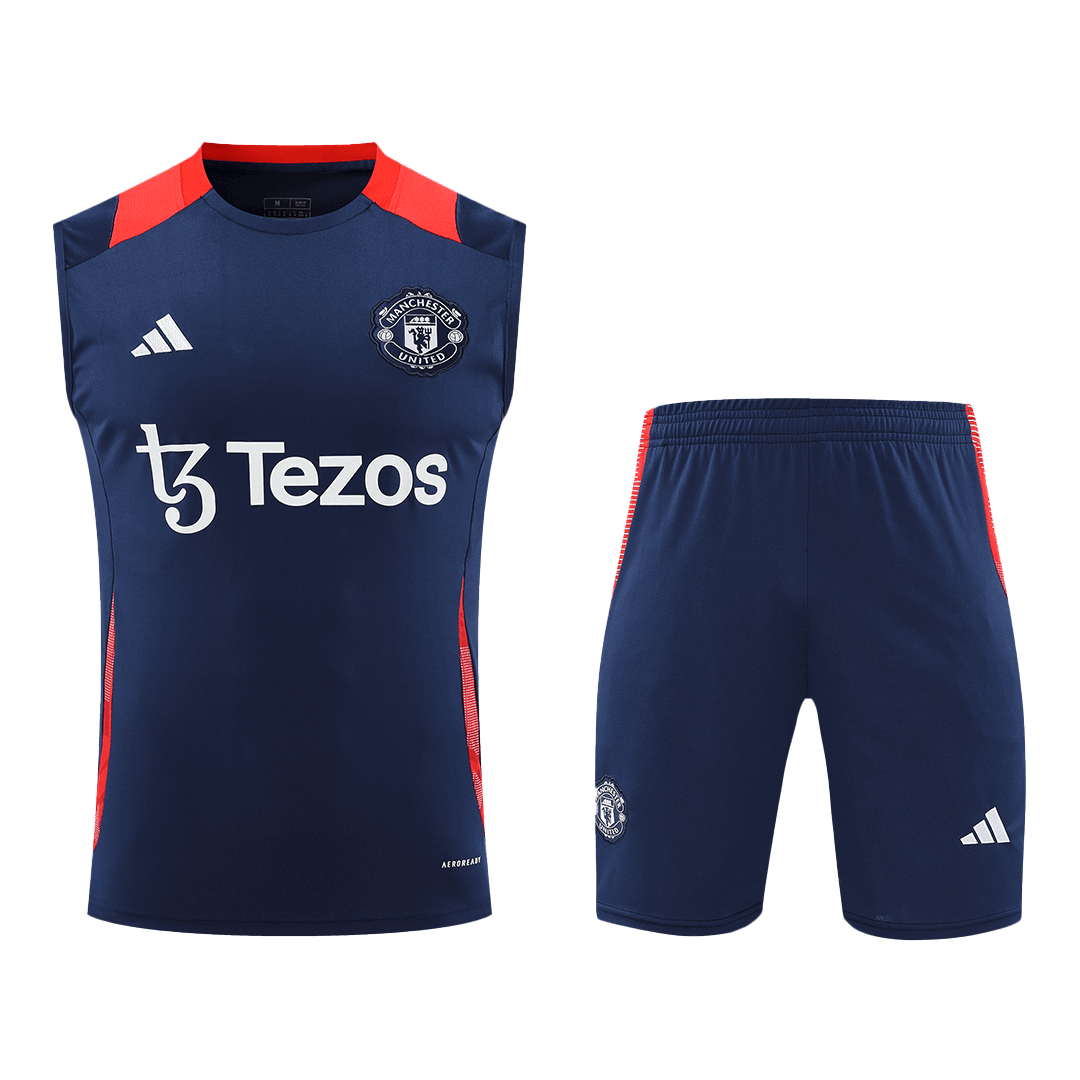 Manchester United Pre-Match Fußballtrikot-Set 2024/25 (Trikot + Shorts)