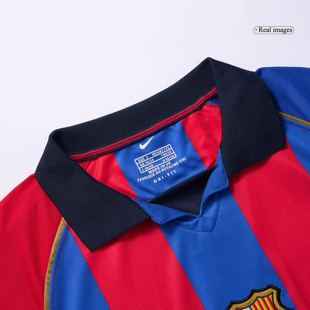 Barcelona XAVI #6 Home Soccer Jersey Retro 2001/02
