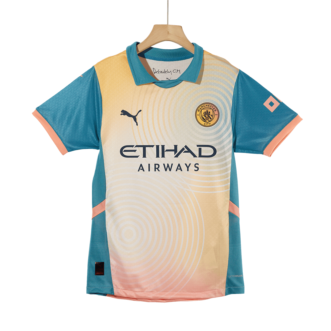 Maillot de football extérieur Manchester City HAALAND #9, 4e édition, authentique, 2024/25 - Definitely City (édition UCL)