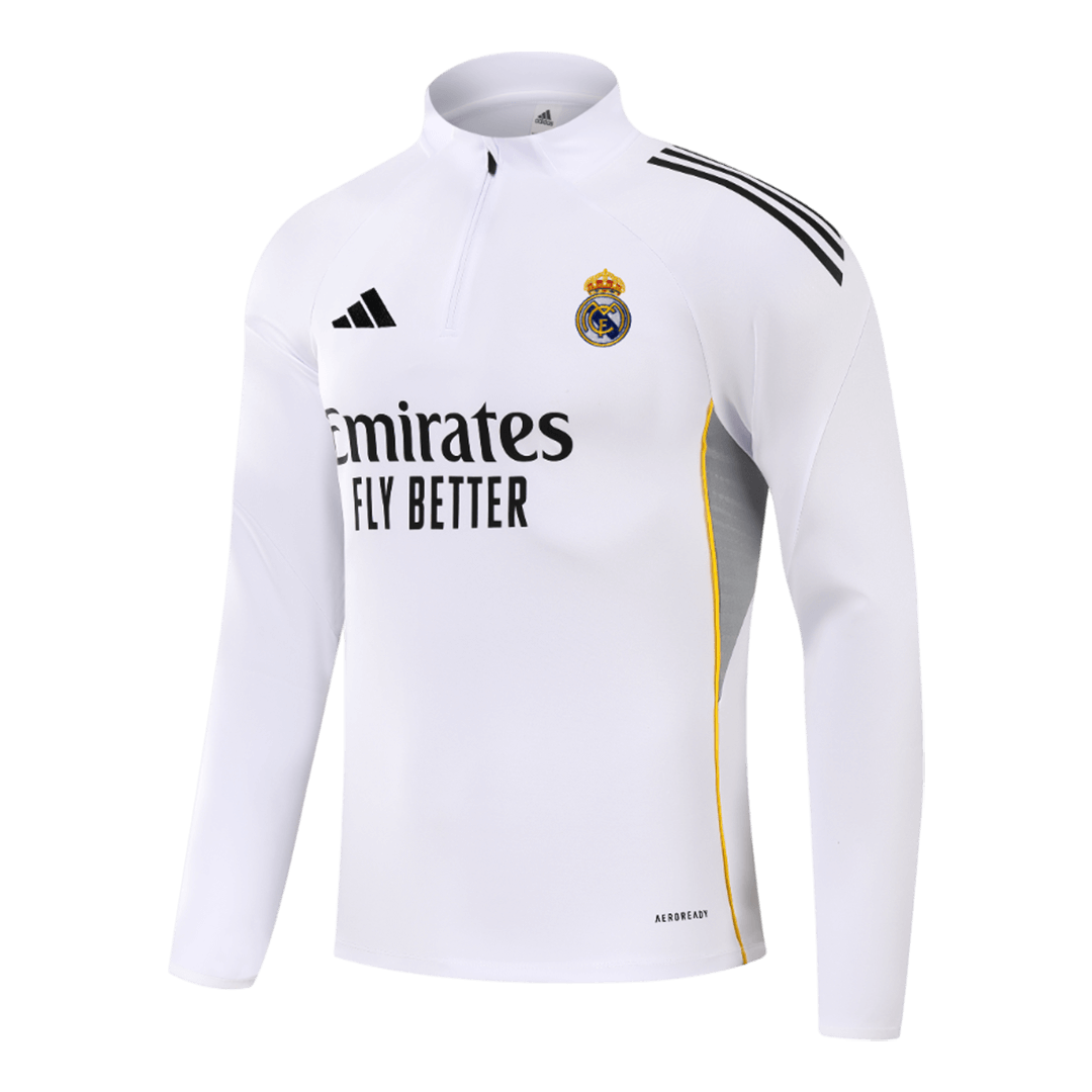 Real Madrid Zipper Sweatshirt Kit(Top+Pants) 25/26 White