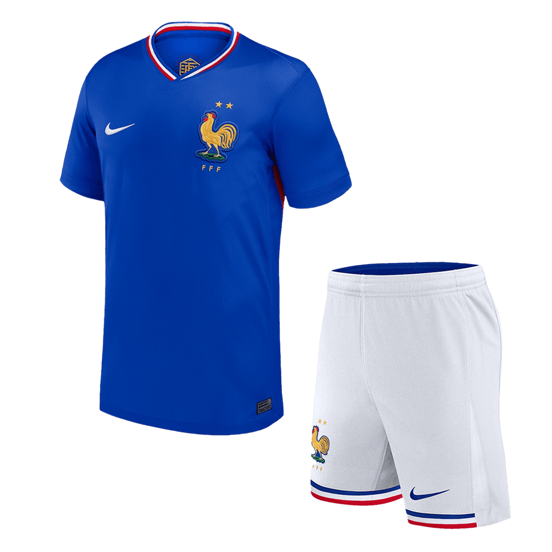 Frankreich Heimtrikotset EURO 2024 Kinder (Trikot + Shorts)