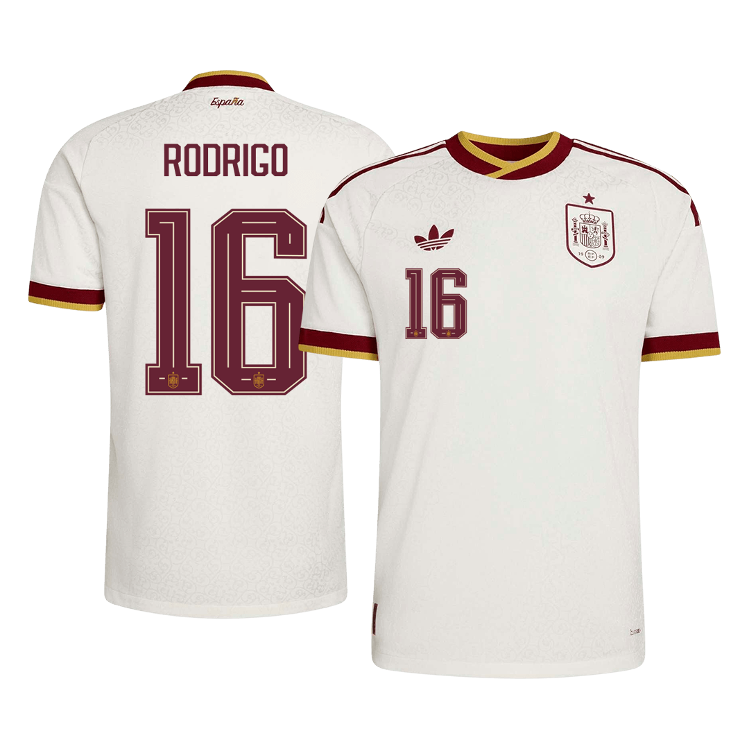 RODRIGO #16 Player Version Spain Away Soccer Jersey World Cup 2026 White