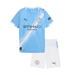 Manchester City Heim-Fußballtrikot-Set 2025/26 für Kinder (Trikot + Shorts)