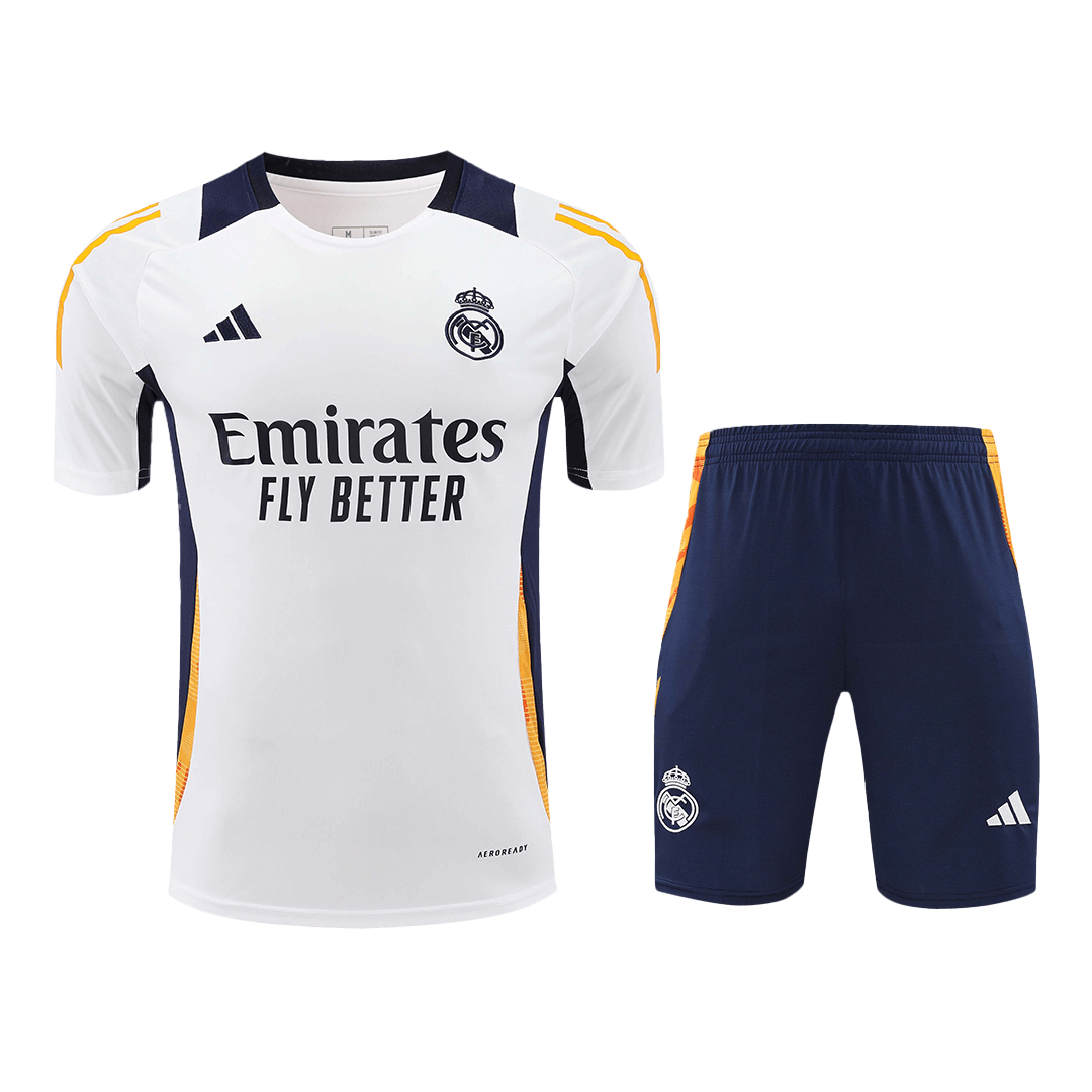Real Madrid Pre-Match Trainings-Fußballtrikot-Set 2024/25 (Trikot + Shorts)