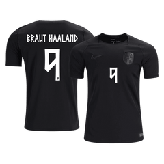 BRAUT HAALAND #9 Norway Away Soccer Jersey World Cup 2026 Black
