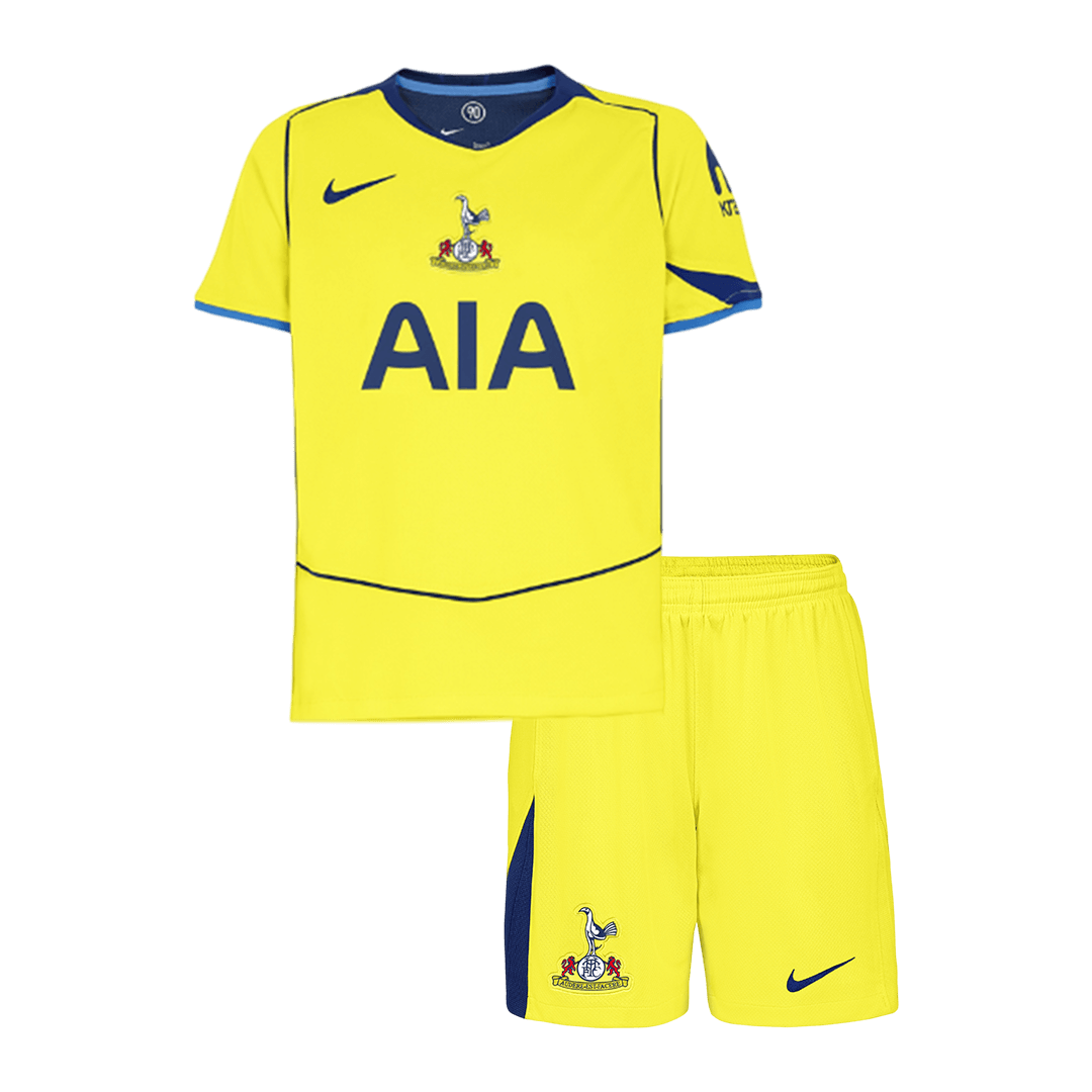 Kid's Tottenham Hotspur Third Soccer Jersey Kit(Jersey+Shorts) 25/26 Yellow