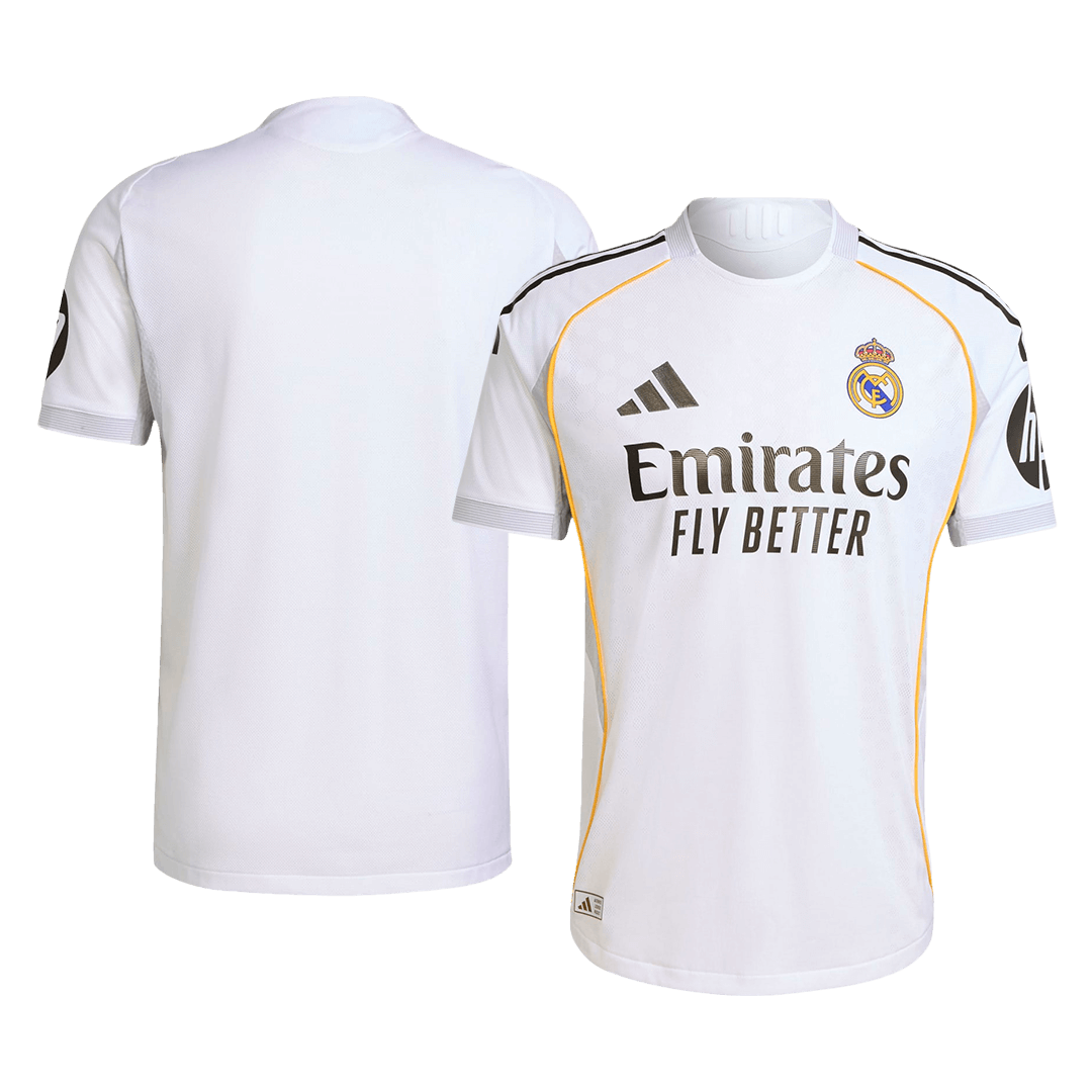 Maillot de football domicile authentique du Real Madrid 2025/26 blanc