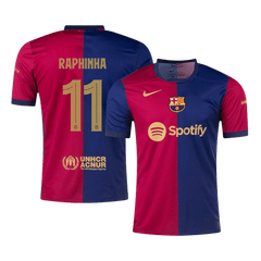 Barcelona RAPHINHA #11 Home Soccer Jersey 2024/25 - UCL Edition