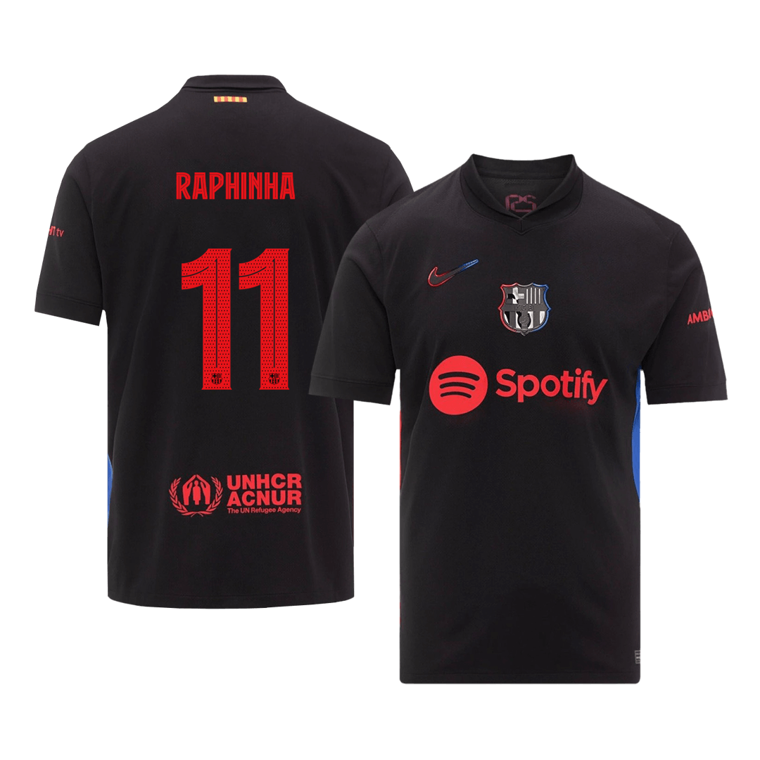 Barcelona RAPHINHA #11 Away Jersey 2024/25 - UCL Edition