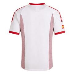 Men Retro Fan Version Spain Away Soccer Jersey World Cup 2002 White