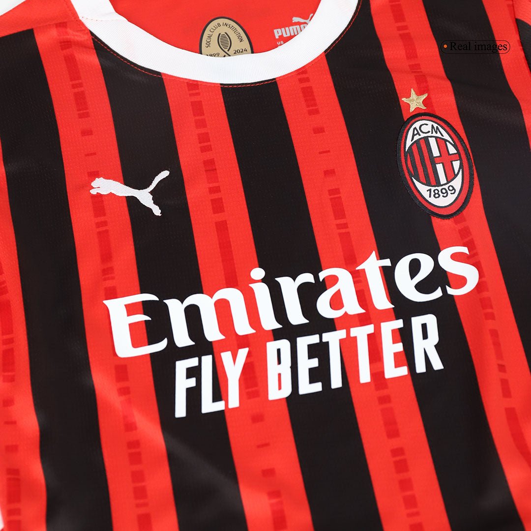 AC Milan Home Jersey Kit 2024/25 Kids(Jersey+Shorts)