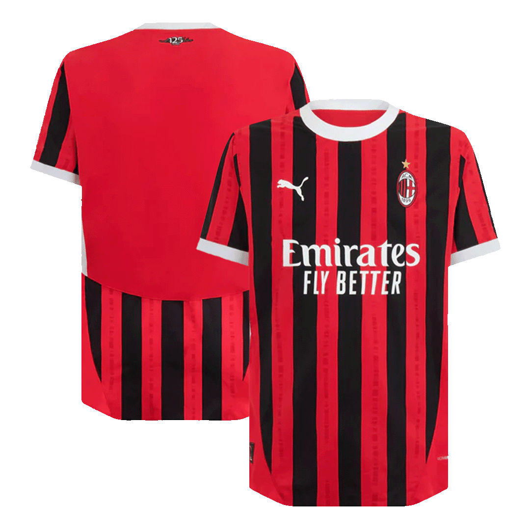 Maillot domicile authentique de l'AC Milan 2024/25