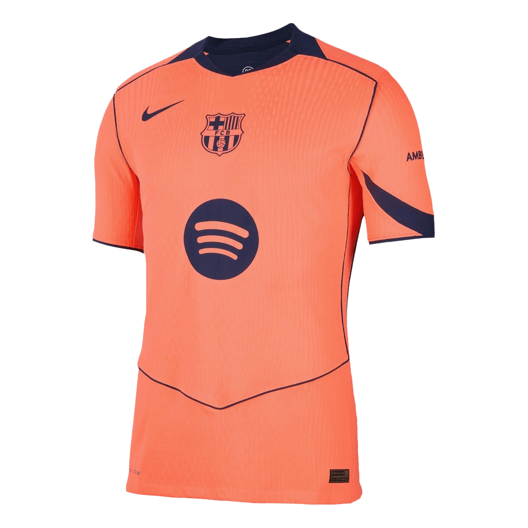 GAVI #6 Authentic Barcelona Third Away Soccer Jersey 25/26 Orange- UCL