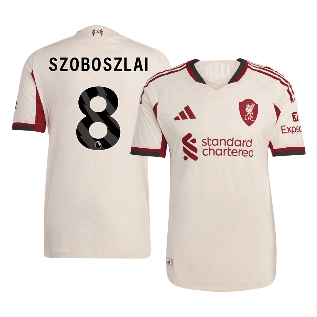 SZOBOSZLAI #8 Authentic Liverpool Away Soccer Jersey 25/26 White