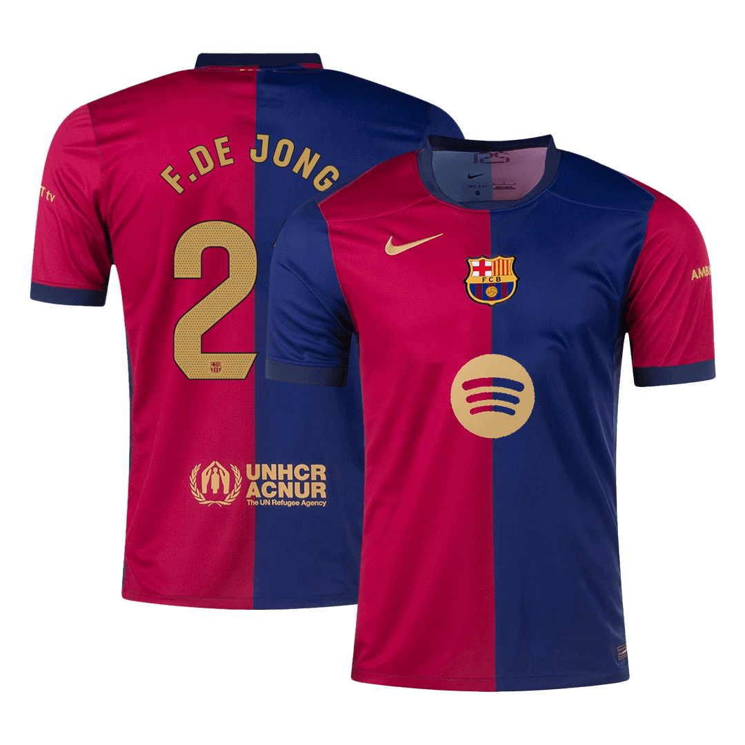 Maillot domicile Barcelone F.DE JONG #21 2024/25 - Logo Spotify sans texte