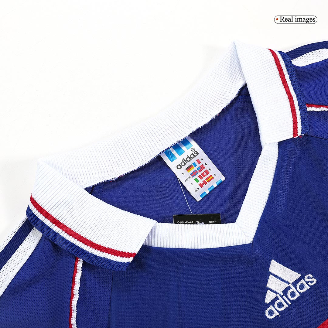 France ZIDANE #10 Home Soccer Jersey Retro 1998