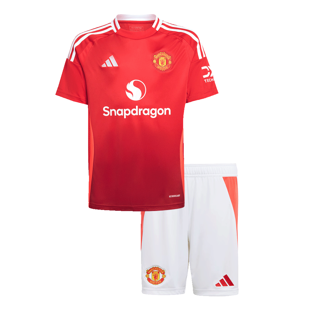 Maillot domicile Manchester United 2024/25 pour enfant (maillot + short) 