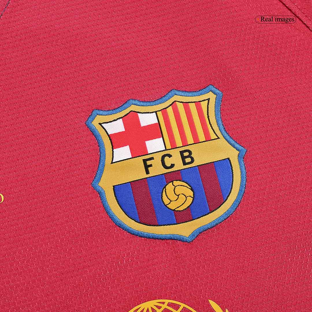 Barcelona A.INIESTA #8 Home Soccer Jersey Retro 2008/09 - Long Sleeve (UCL Final)