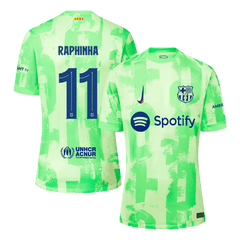 Barcelona RAPHINHA #11 Third Away Jersey  - UCL Edition