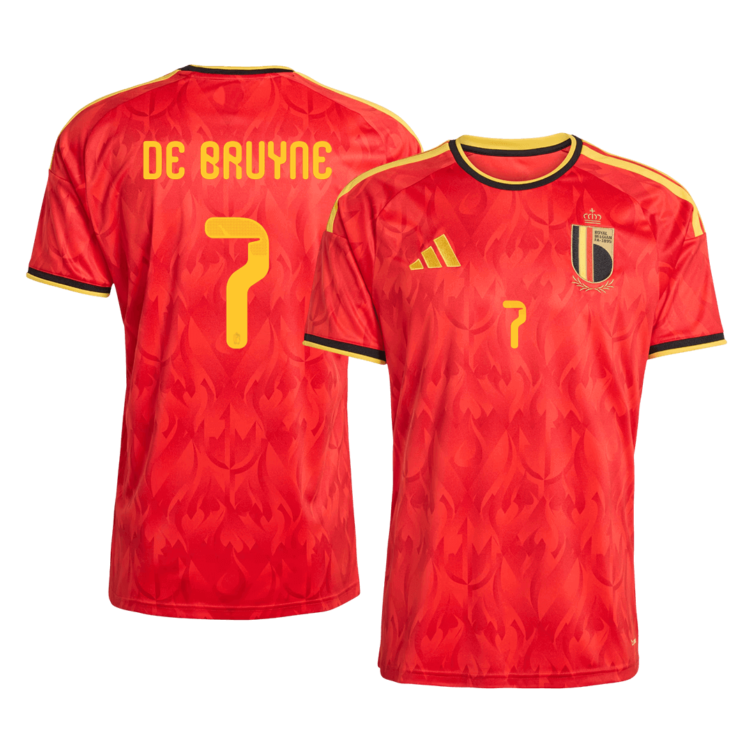 DE BRUYNE #7 Belgium Home Soccer Jersey World Cup 2026 Red