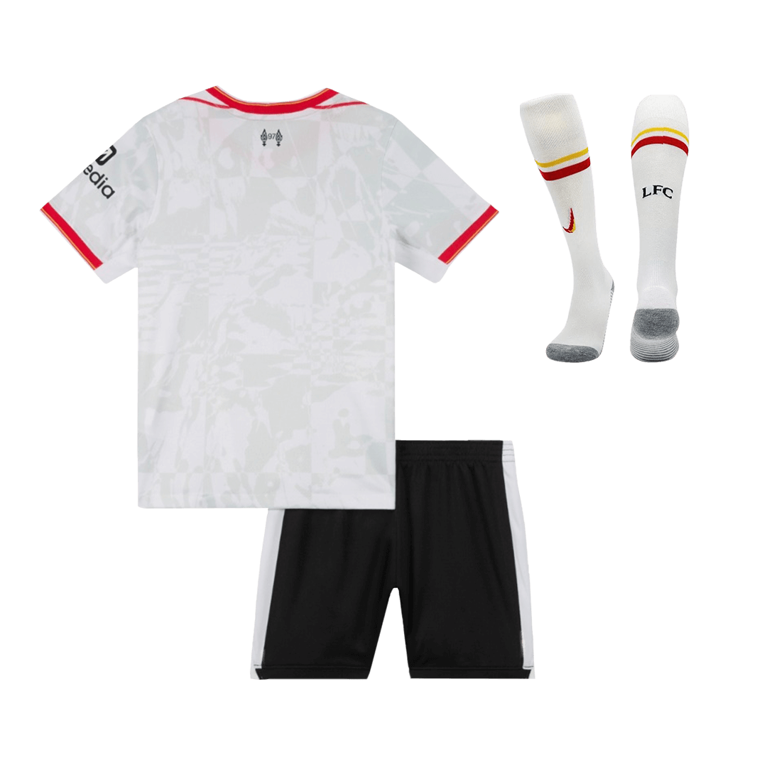 Liverpool Auswärts-Fußballtrikot-Set 2024/25 für Kinder (Trikot + Shorts + Socken)