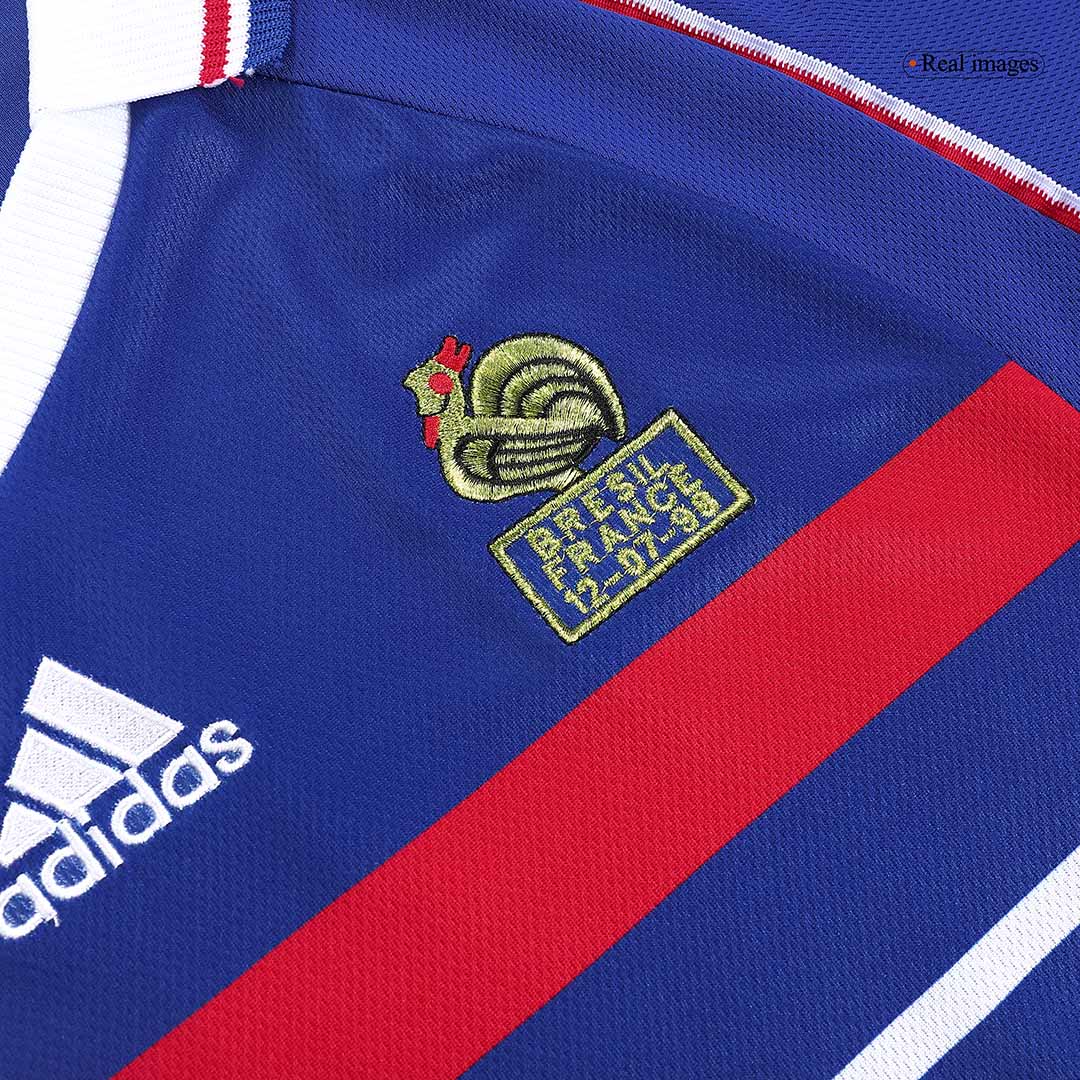 France ZIDANE #10 Home Soccer Jersey Retro 1998