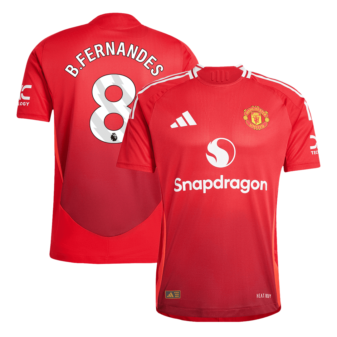 Manchester United B.FERNANDES #8 Home Soccer Jersey Authentic 2024/25