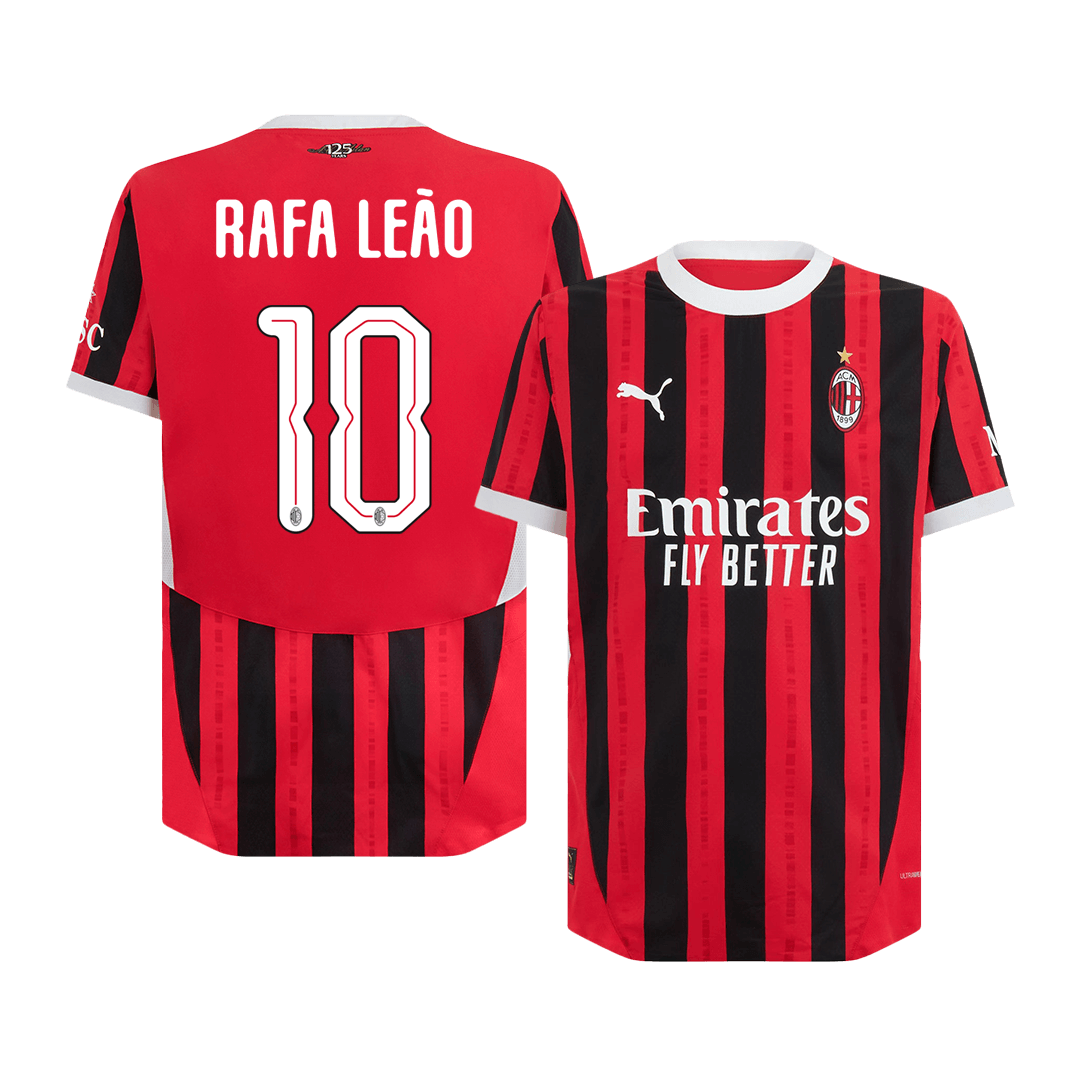 AC Milan RAFA LEÃO #10 Home Jersey Authentic 2024/25 - UCL Edition