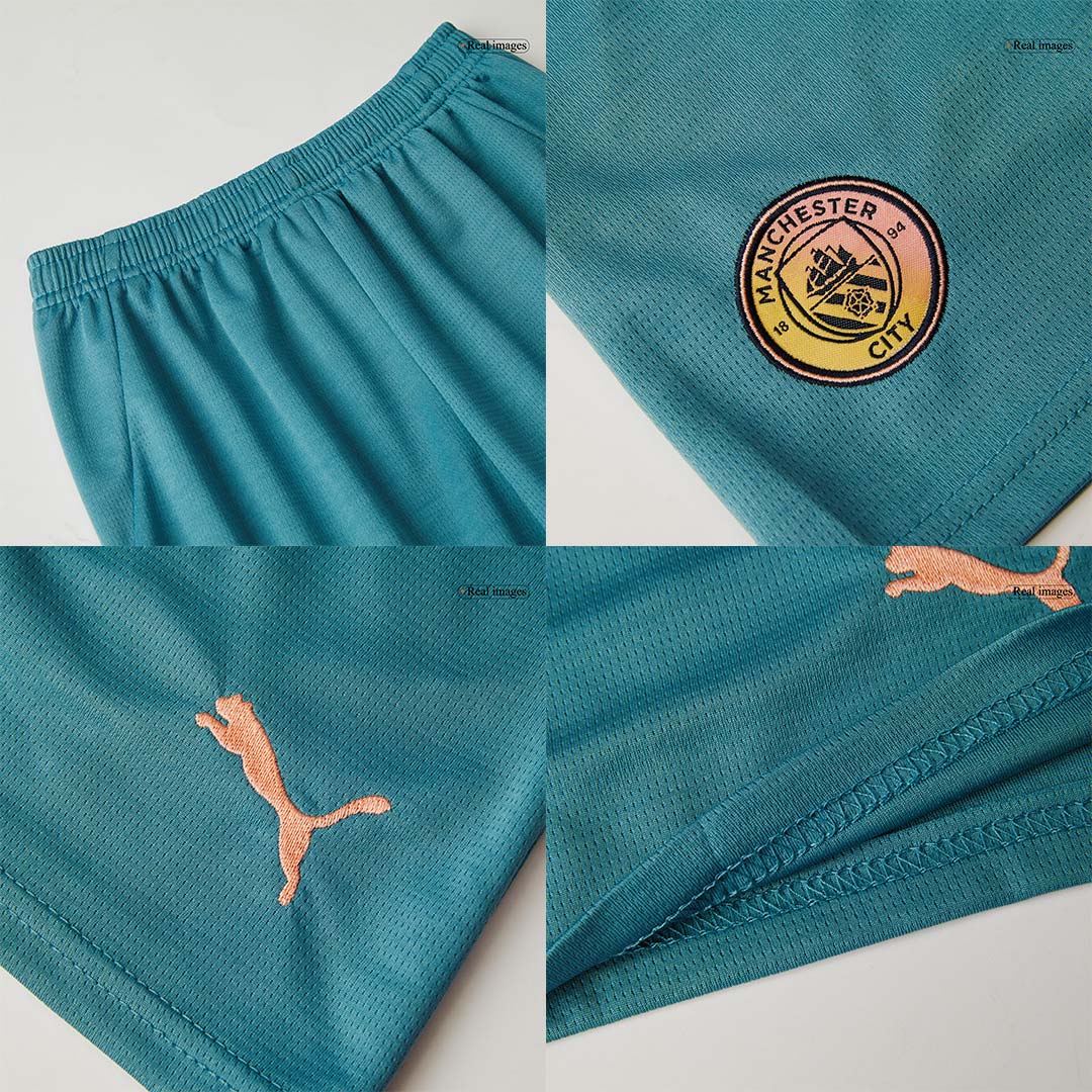 Maillot extérieur Manchester City 2024/25 pour enfant (maillot + short) - Definitely City (UCL)