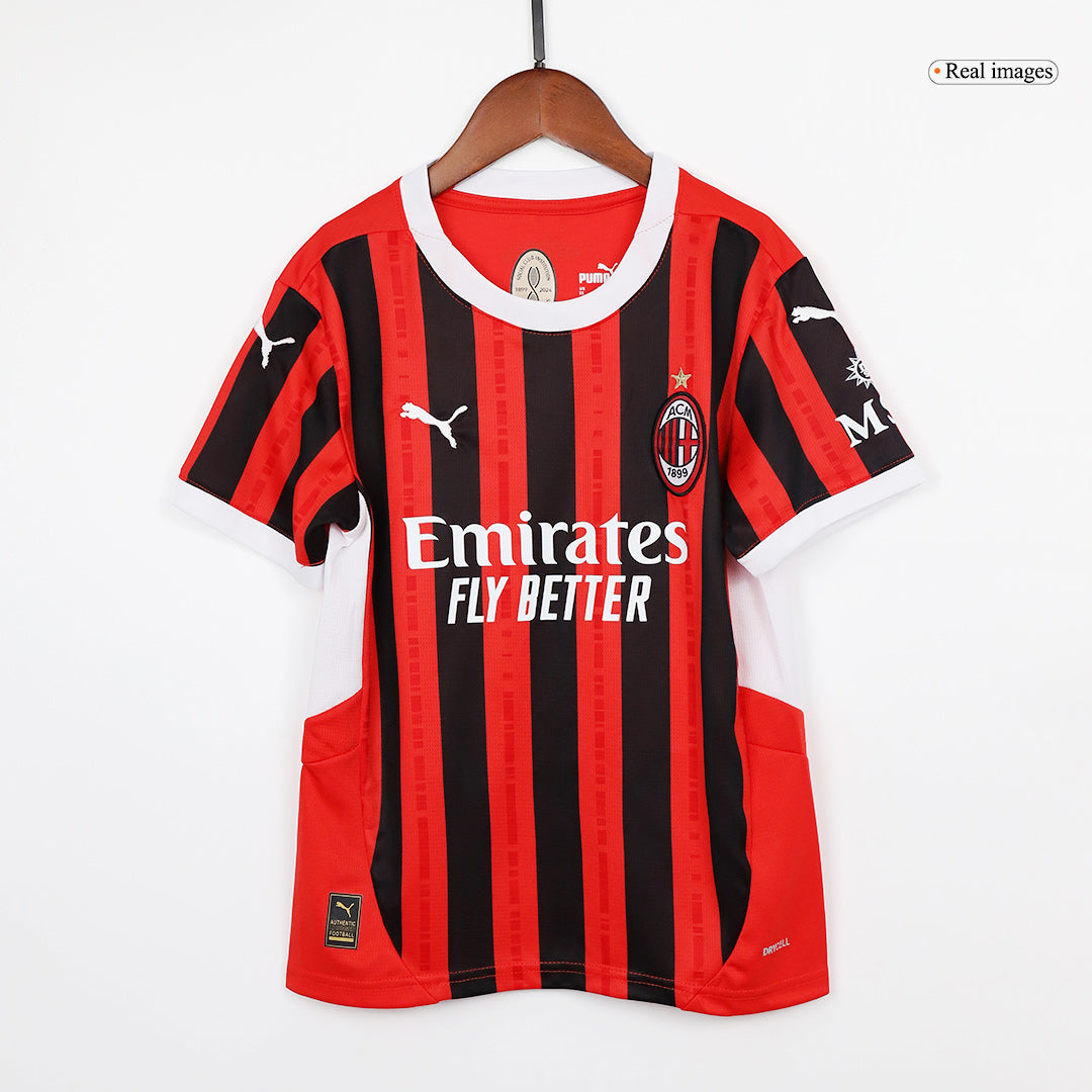 AC Milan Home Jersey Kit 2024/25 Kids(Jersey+Shorts)