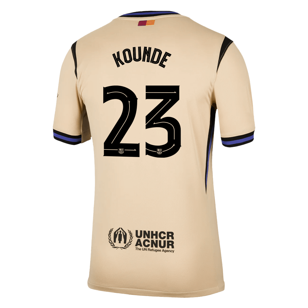 KOUNDE #23 Barcelona Away Soccer Jersey 2025/26 Yellow - UCL