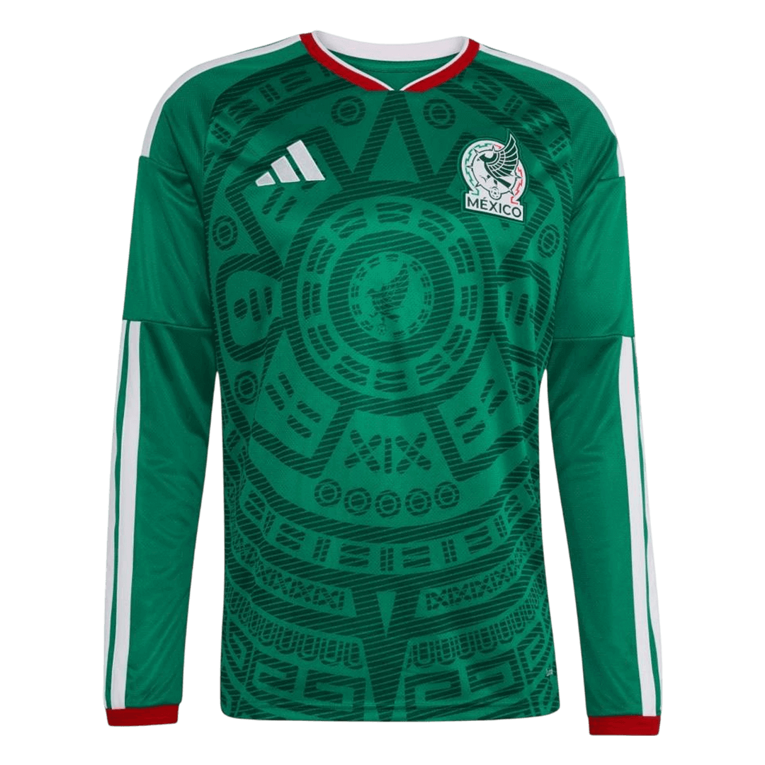 Mexico Home Long Sleeve Soccer Jersey World Cup 2026 Green