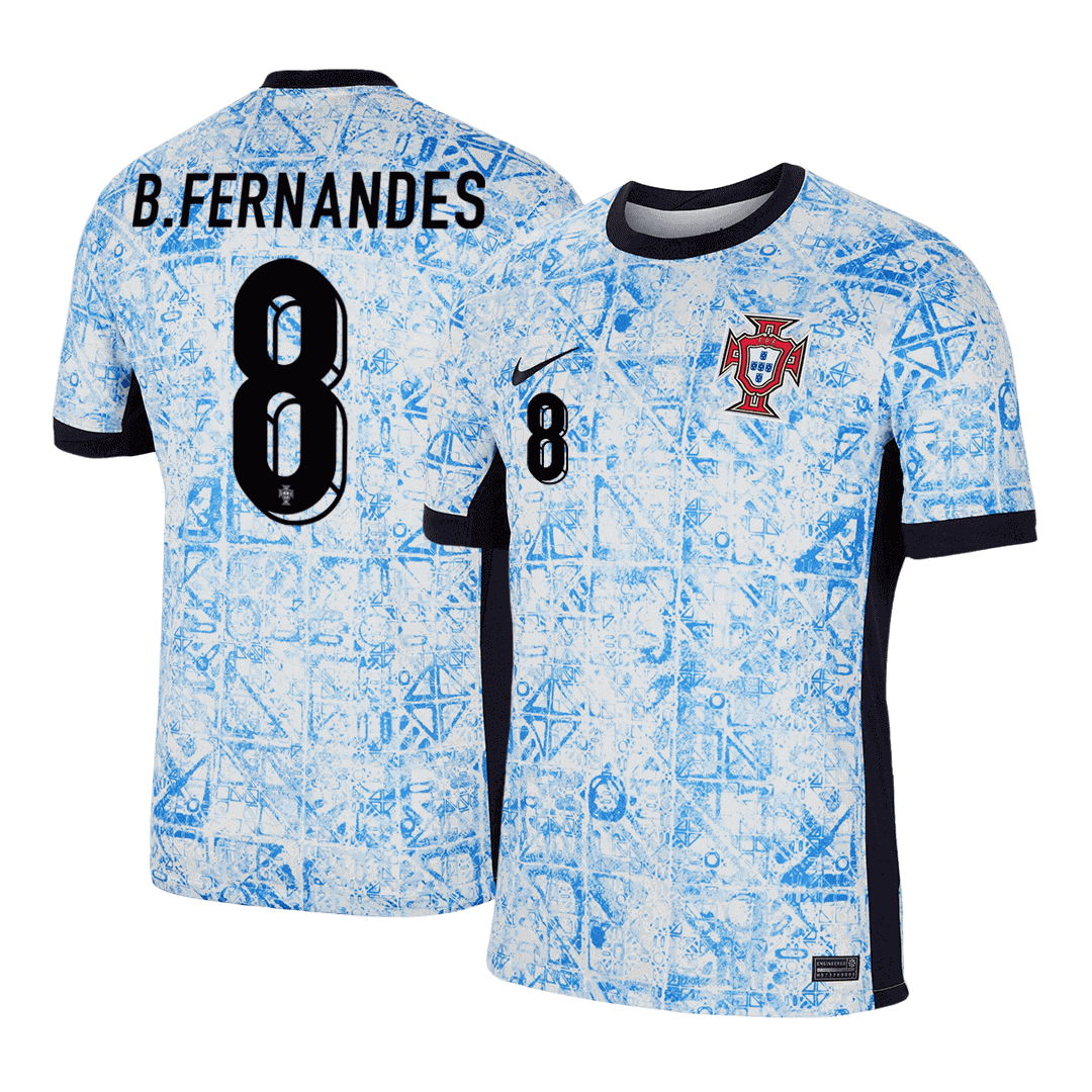Portugal B.FERNANDES #8 Away Soccer Jersey EURO 2024
