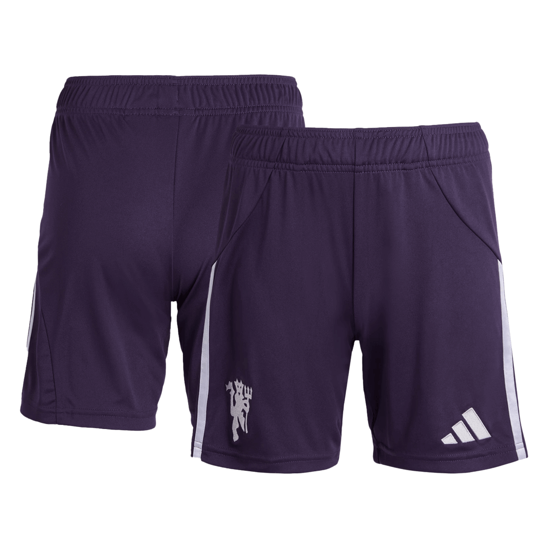 Manchester United Away Soccer Jersey Kit(Jersey+Shorts+Socks) 2025/26 White