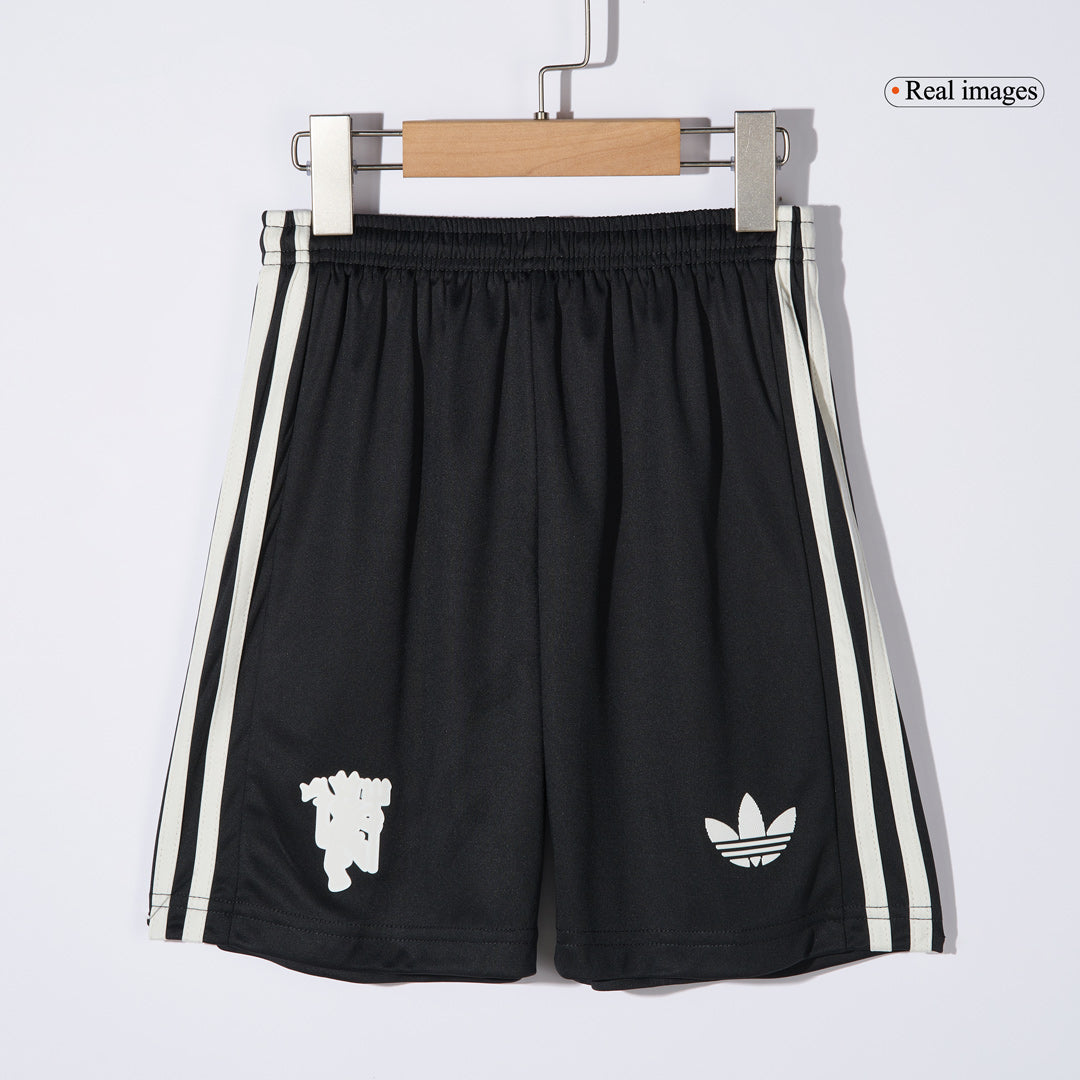 Manchester United Auswärts-Fußballtrikot-Set 2024/25 für Kinder (Trikot + Shorts + Socken)