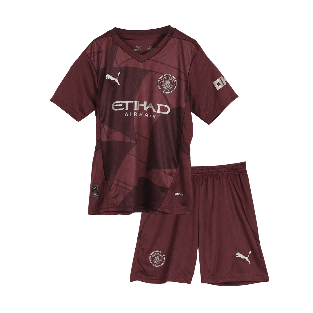 Maillot extérieur Manchester City Third 2024/25 pour enfant (maillot + short)