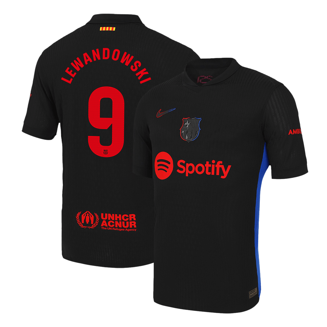 Barcelona LEWANDOWSKI #9 Away Soccer Jersey Authentic 2024/25