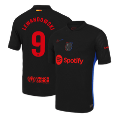 Barcelona LEWANDOWSKI #9 Away Soccer Jersey Authentic 2024/25