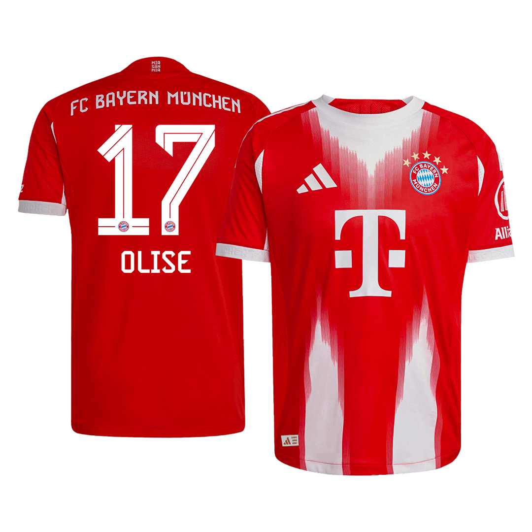 OLISE #17 Authentic Bayern Munich Home Soccer Jersey 2025/26 Red