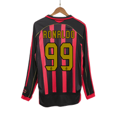AC Mailand RONALDO #99 Langarm-Heim-Fußballtrikot Retro 2006/07