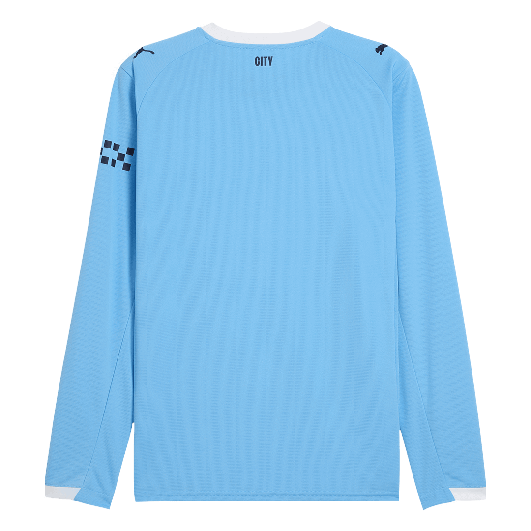 Manchester City Home Long Sleeve Soccer Jersey 2025/26 Blue