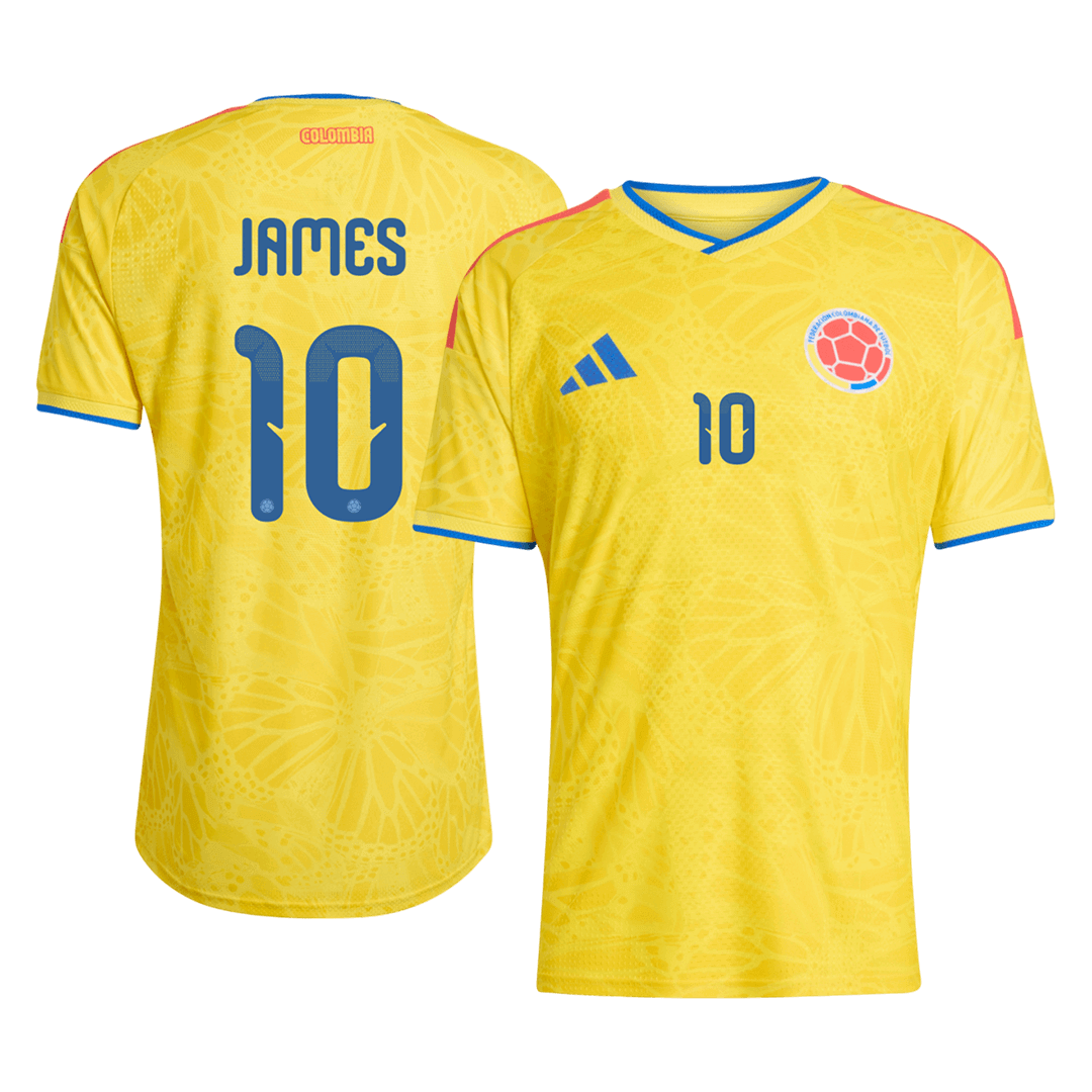 JAMES #10 Player Version Colombia Home Soccer Jersey World Cup 2026 Yellow