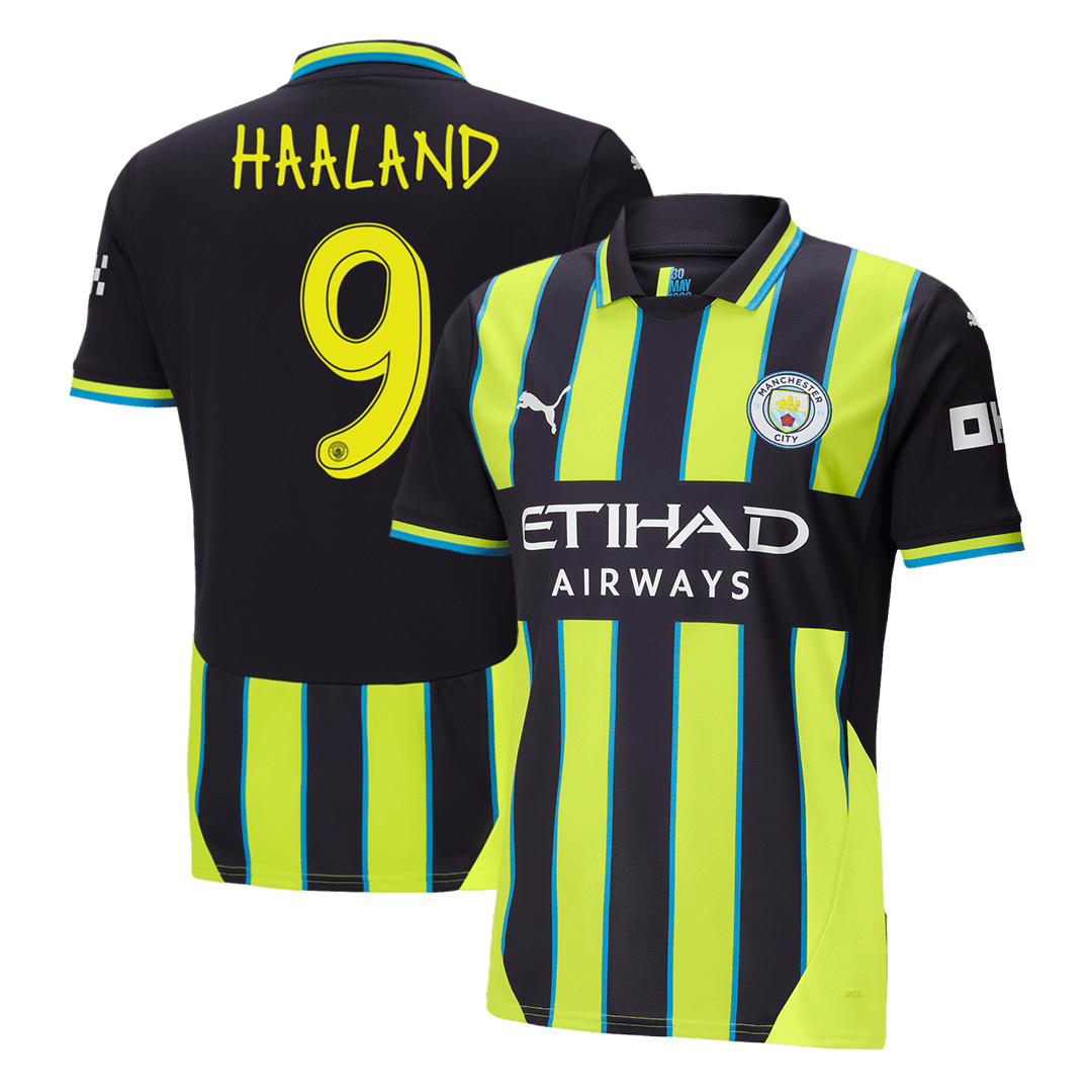 Manchester City HAALAND #9 Away Soccer Jersey 2024/25 - UCL Edition