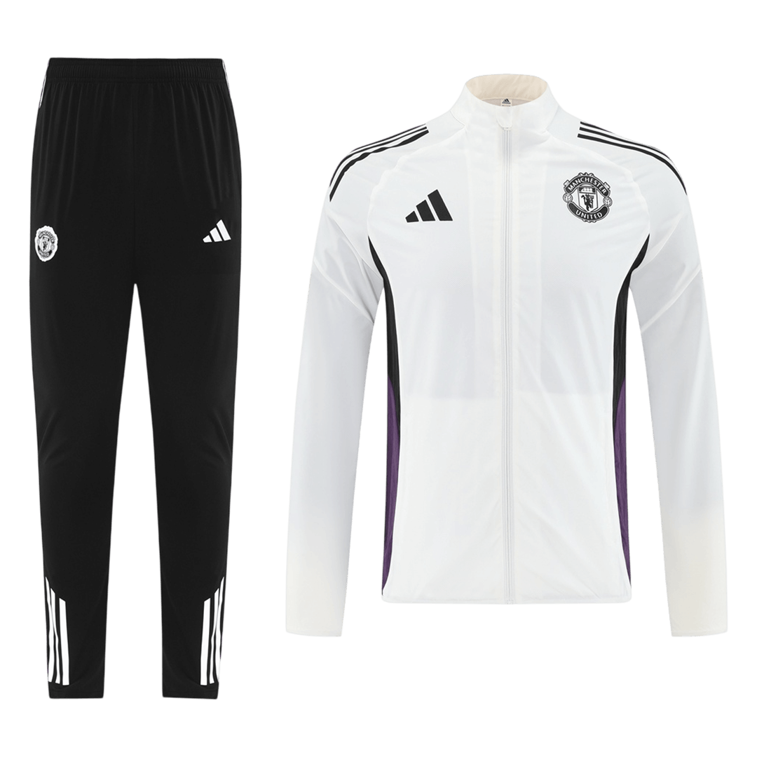 Manchester United Training Tracksuit Kit(Top+Pants) 25/26 White